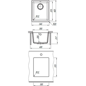 Купить Мойка кухонная Florentina Вега 300 черный в Москве с доставкой Мойка кухонная Florentina Вега 300 черный