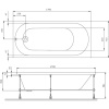 Акриловая ванна AM.PM X-Joy 170x75 см, с каркасом