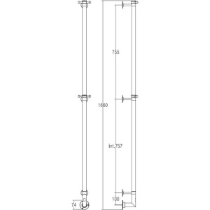 Полотенцесушитель электрический Margaroli Arcobaleno 616CRB-1650 хром