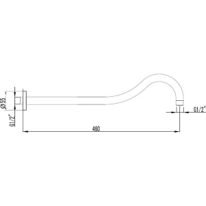 Кронштейн для верхнего душа Lemark LM4787G золото