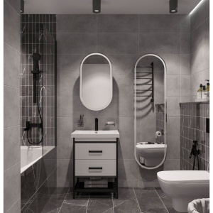 Купить Шкаф-пенал STWORKI Мальмё МВК075, 45, с подсветкой, белый в Москве с доставкой Шкаф-пенал STWORKI Мальмё МВК075, 45, с подсветкой, белый