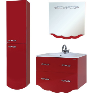 Купить Зеркало Bellezza Версаль 90 красное в Москве с доставкой Зеркало Bellezza Версаль 90 красное