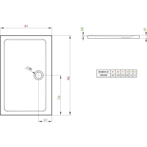 Купить Поддон для душа Radaway Doros D 90x100 в Москве с доставкой Поддон для душа Radaway Doros D 90x100