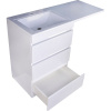 Тумба с раковиной Style Line Даллас 120, Люкс PLUS, напольная, 3 ящика L
