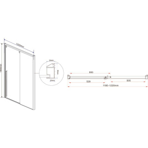 Купить Душевая дверь в нишу Vincea Lugano VDS-1L120CLB-1 120 см, профиль черный в Москве с доставкой Душевая дверь в нишу Vincea Lugano VDS-1L120CLB-1 120 см, профиль черный