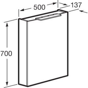 Купить Зеркало-шкаф Roca Oleta Oleta 50 R, капучино в Москве с доставкой Зеркало-шкаф Roca Oleta Oleta 50 R, капучино