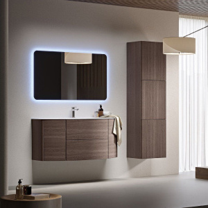 Тумба с раковиной Cezares Eden 120 rovere scuro soft, раковина 82368