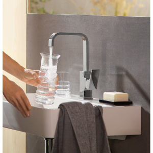 Купить Смеситель для раковины Hansgrohe Metropol 32511000 с донным клапаном Push-Open в Москве с доставкой Смеситель для раковины Hansgrohe Metropol 32511000 с донным клапаном Push-Open