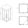 Душевой уголок Abber Schwarzer Diamant AG02100BH 100x100, профиль черный, стекло прозрачное