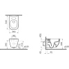 Комплект Унитаз подвесной VitrA Shift 7742B003-0075 белый глянцевый + Крышка 91-003-009 с микролифтом, петли хром + Инсталляция Grohe Rapid SL 38775001H 4 в 1 с кнопкой смыва и шумоизоляцией