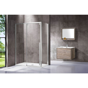 Душевой уголок Vincea Lugano VSR-1L9016CL-1 160х90 см, профиль хром