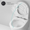 Комплект AM.PM Sense IS70101.741701 FlashClean с сиденьем микролифт, кнопка смыва белая глянцевая