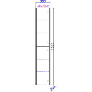 Шкаф-пенал Aqwella 5 stars Miami 30 универсальный