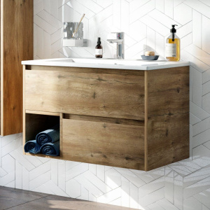 Купить Тумба с раковиной STWORKI Карлстад 75 дуб рустикальный в Москве с доставкой Тумба с раковиной STWORKI Карлстад 75 дуб рустикальный