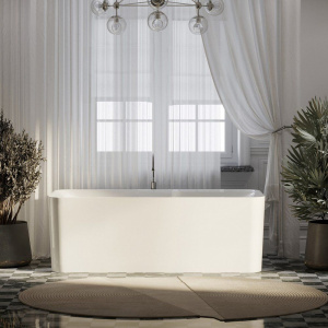 Акриловая ванна Sancos Sigma FB15 170x80 см, отдельностоящая, с каркасом, со сливом-переливом