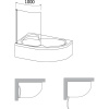 Шторка на ванну Ravak Rosa CVSK1 160/170 L Transparent, профиль блестящий