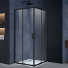 Душевой уголок Vincea Alpha VSS-3AL900CLB 90x90, профиль черный, стекло прозрачное