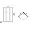 Душевая кабина Niagara Classic NG-3502-14BKT 100х100 см, без крыши, с тропическим душем