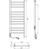 Полотенцесушитель электрический Laris Астор ЧКЧ П12 350/900 черный, L