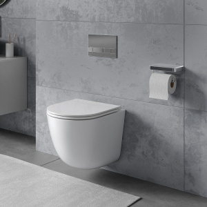 Купить Унитаз подвесной Lemark Glazer 9614003 белый глянец, с микролифтом в Москве с доставкой Унитаз подвесной Lemark Glazer 9614003 белый глянец, с микролифтом