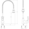 Смеситель для кухни Rossinka T T40-26, с гибким изливом