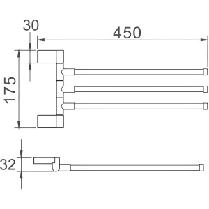 Полотенцедержатель Haiba HB88 13 тройной