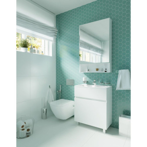 Тумба с раковиной 1MarKa Mira 60H белый глянец