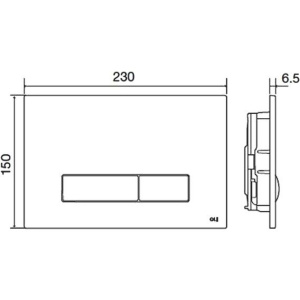 Кнопка смыва OLI Glam 139187 черная