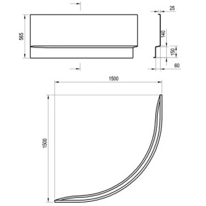 Акриловая ванна Ravak Gentiana 150x150 CG01000000 белая