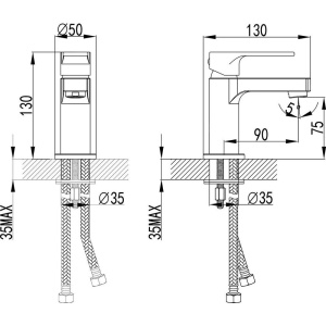 Смеситель для раковины Lemark plus Grace LM1506C