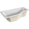 Акриловая ванна Marka One Convey L 150x75 см, с ножками, асимметричная