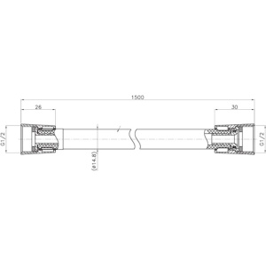 Душевой шланг Bravat P72120BW-ENG черный