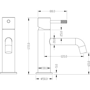 Смеситель для раковины Boheme Uno 461-G золото