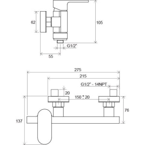 Купить Смеситель для душа Ravak Chrome CR 032.00/150 в Москве с доставкой Смеситель для душа Ravak Chrome CR 032.00/150