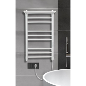 Купить Полотенцесушитель электрический Indigo Line Trinity LСLTE80-40PWMRt с полкой, белый матовый в Москве с доставкой Полотенцесушитель электрический Indigo Line Trinity LСLTE80-40PWMRt с полкой, белый матовый