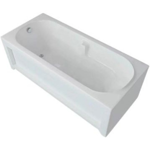 Акриловая ванна Акватек Лея LEY170-0000021 170x75 см, с каркасом, с экраном, со сливом-переливом, слив слева