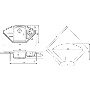 Купить Мойка кухонная Lemark Irkana 980 9910047 серый шелк в Москве с доставкой Мойка кухонная Lemark Irkana 980 9910047 серый шелк
