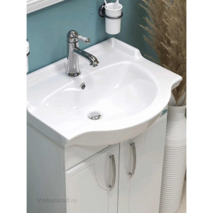 Раковина мебельная Sanita Real 56 WB.FN/Real/56-C/WHT.G/S1 белая