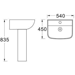 Раковина подвесная Aquatek 55 AQ5430-00 белая