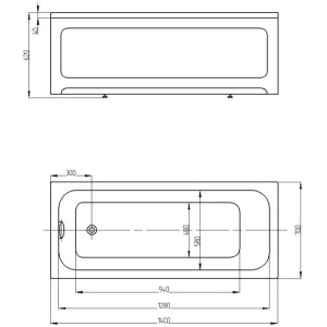 Купить Акриловая ванна Aquatek Мия 140х70 MIY140-0000001 в Москве с доставкой Акриловая ванна Aquatek Мия 140х70 MIY140-0000001