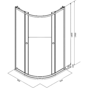 Душевой уголок Parly ZF91 90x90, с поддоном, профиль белый, стекло матовое
