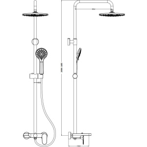 Душевая стойка Boheme Spectre 458-MW белая
