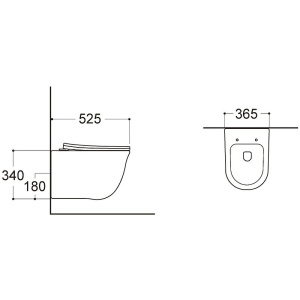 Унитаз подвесной с сиденьем микролифт Aquatek Классик AQ1111-00 безободковый