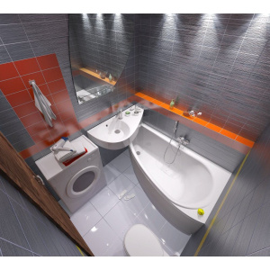 Купить Акриловая ванна STWORKI Лунд R 150x75 см, угловая, с каркасом, асимметричная в Москве с доставкой Акриловая ванна STWORKI Лунд R 150x75 см, угловая, с каркасом, асимметричная