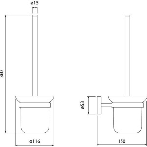 Ершик IDDIS Sena SENSSG0i47 матовое стекло