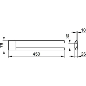 Полотенцедержатель Keuco Edition 400 11518 хром черный