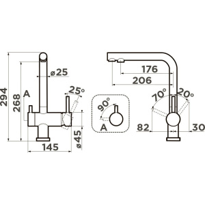 Купить Смеситель для кухни Omoikiri Nagano P-BL черный в Москве с доставкой Смеситель для кухни Omoikiri Nagano P-BL черный