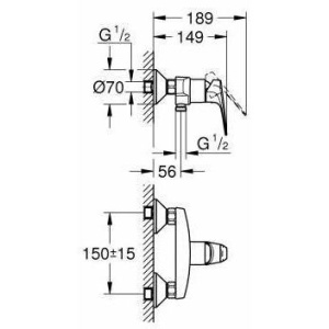 Смеситель для душа Grohe BauFlow 23632000