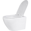 Унитаз подвесной BOND Oval F12-10 безободковый, с микролифтом, система смыва Tornado, белый