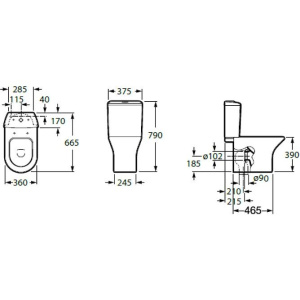 Унитаз-компакт Roca Leon 342649